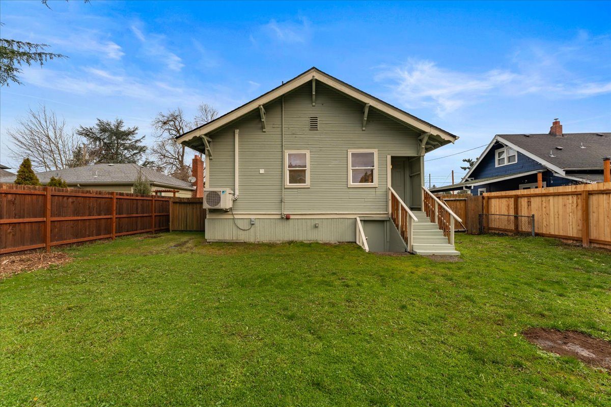Fully fenced backyard