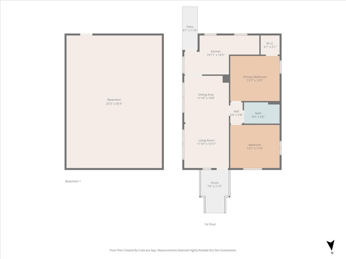 Main floor and basement plan